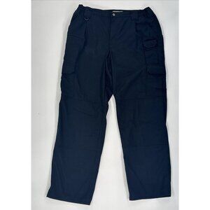 5.11 Tactical Cargo Pants Mens Actual 36x33 Blue Ripstop Utility 74273 Pleated